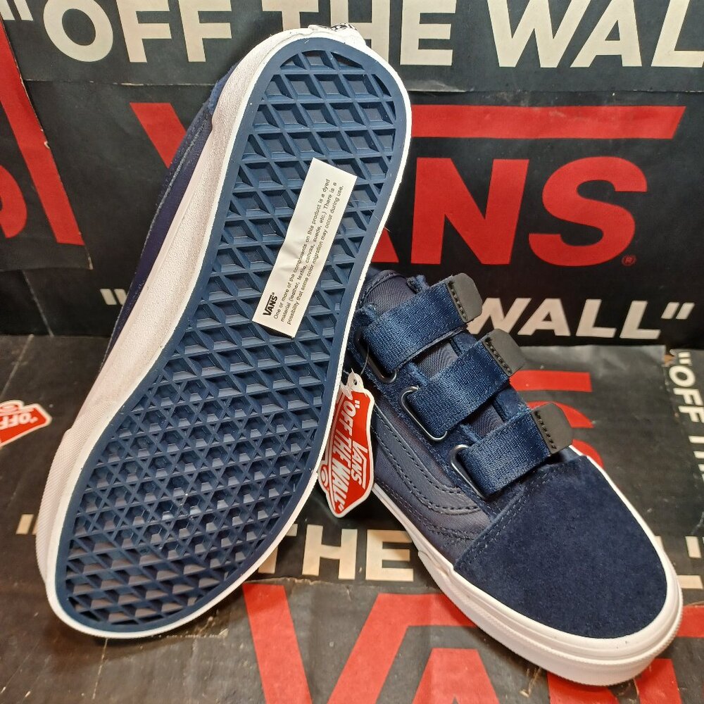 Vans Men's 5.5/Women's 7 Old Skool V Surplus Nylon Dress Blues/White VN0A3D29QE7 - Picture 3 of 12